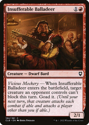 Commander Legends: Battle for Baldur's Gate 184 Insufferable Balladeer