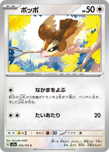 151 Japanese 16 Pidgey