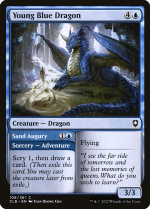 Commander Legends: Battle for Baldur's Gate 106 Young Blue Dragon // Sand Augury