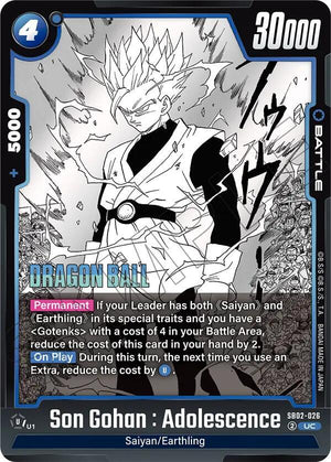 Manga Booster 02 SB02-026 Son Gohan : Adolescence