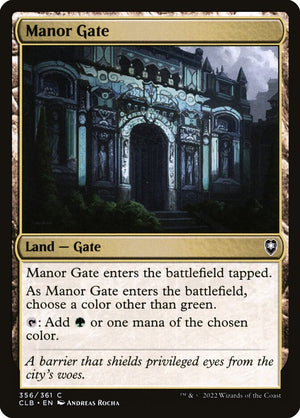 Commander Legends: Battle for Baldur's Gate 356 Manor Gate