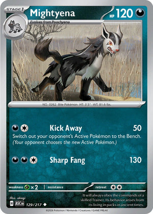 Ascended Heroes 129 Mightyena
