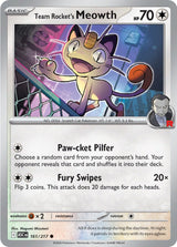 Ascended Heroes 161 Team Rocket's Meowth