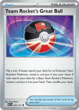 Ascended Heroes 205 Team Rocket's Great Ball
