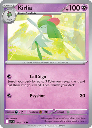 Ascended Heroes 88 Kirlia