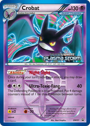 BW Black Star Promos 051 Crobat / Plasma Storm Prerelease staff promo (Staff Stamp)