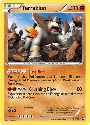 BW Black Star Promos 071 Terrakion / Legends of Justice Box