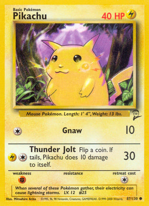 Base Set 2 087 Pikachu