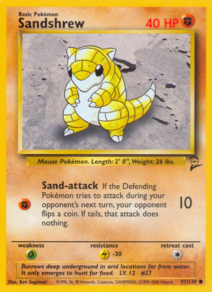 Base Set 2 091 Sandshrew
