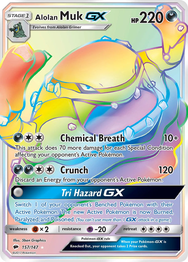 Burning Shadows 157 Alolan Muk-GX