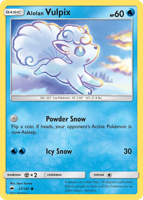 Burning Shadows 27 Alolan Vulpix