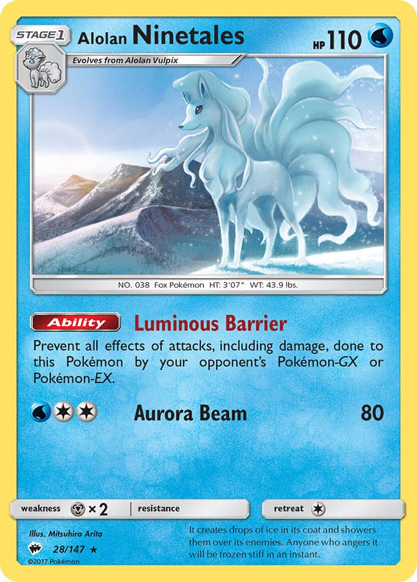 Burning Shadows 28 Alolan Ninetales