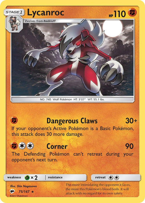 Burning Shadows 75 Lycanroc