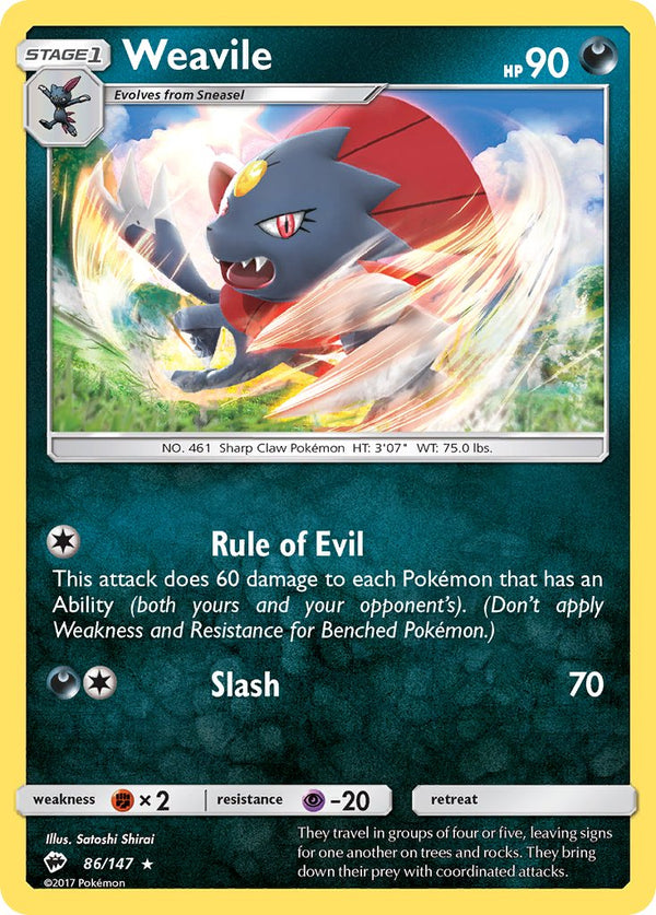 Burning Shadows 86 Weavile