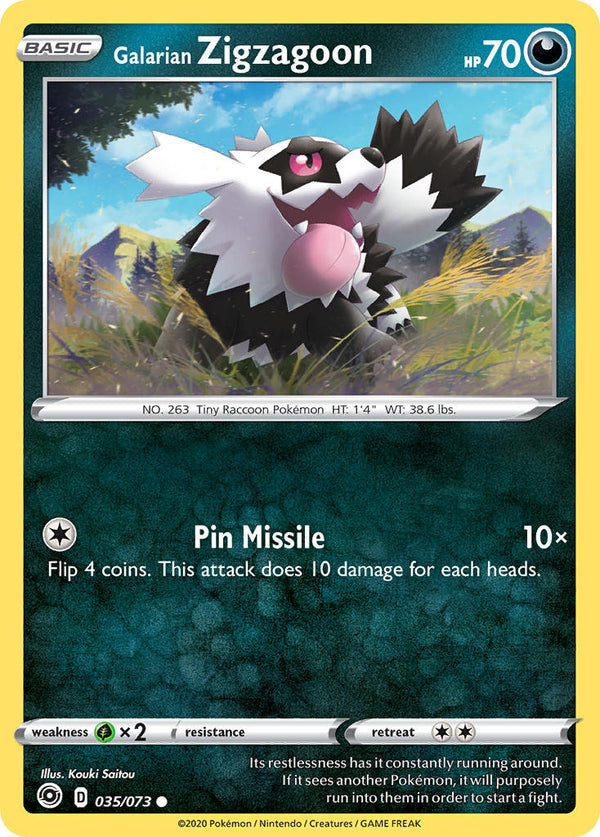 Champions Path 035 Galarian Zigzagoon 