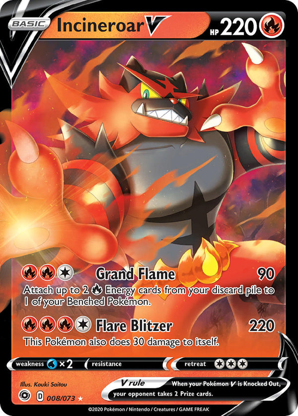 Champions Path 008 Incineroar V 