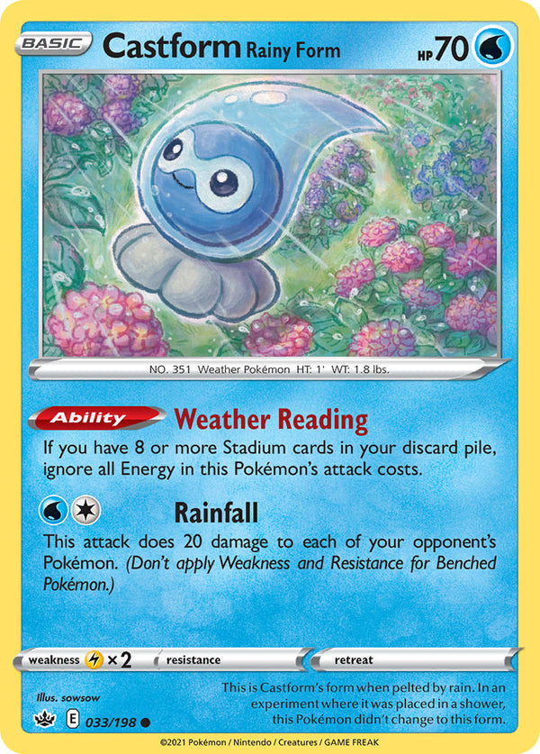 Chilling Reign 033 Castform Rainy Form