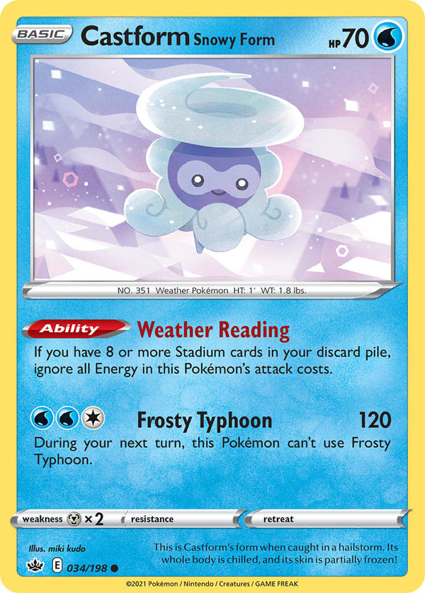 Chilling Reign 034 Castform Snowy Form