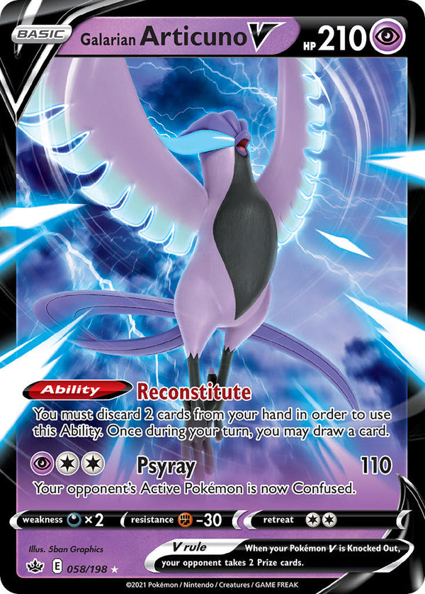 Chilling Reign 058 Galarian Articuno V