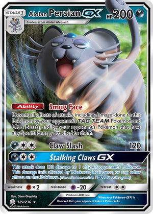 Cosmic Eclipse 129 Alolan Persian-GX
