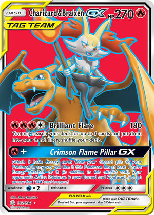 Cosmic Eclipse 212 Charizard & Braixen-GX