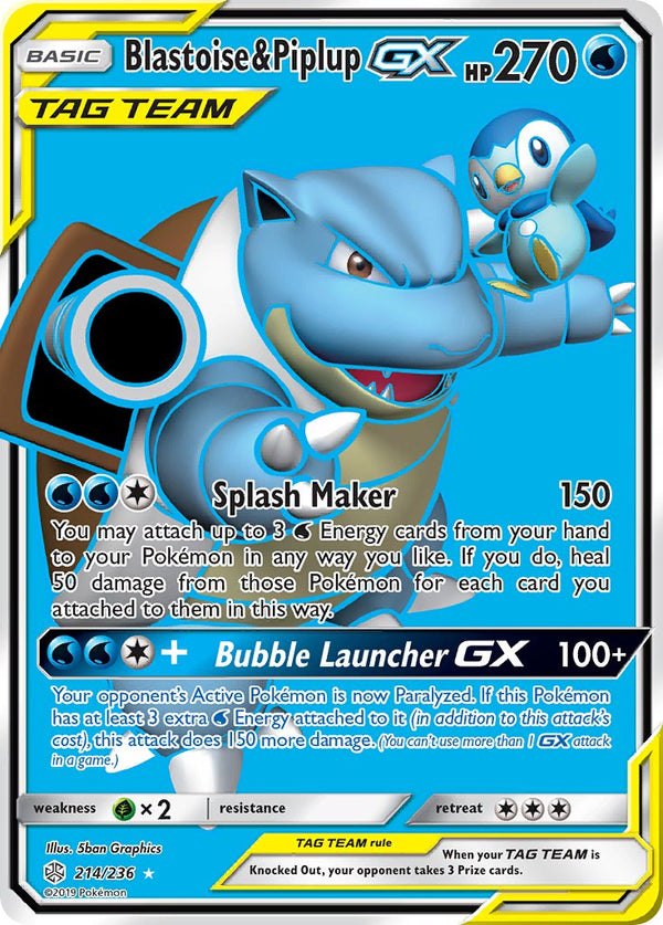 Cosmic Eclipse 214 Blastoise & PiplupGX