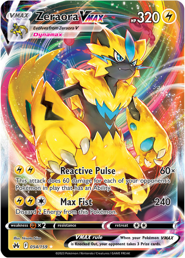 Crown Zenith 054 Zeraora VMAX