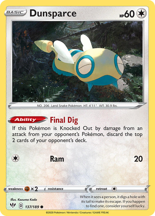 Darkness Ablaze 137 Dunsparce