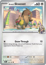 Destined Rivals 158 Arven's Skwovet - Reverse Holo