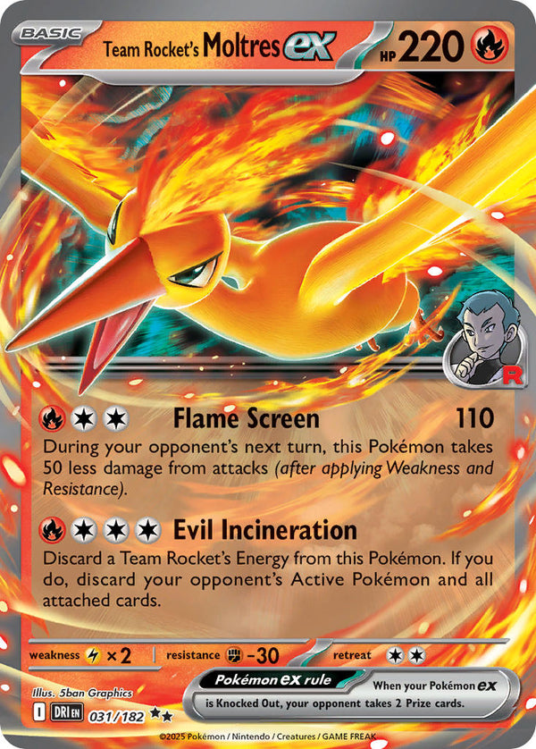 Destined Rivals 031 Team Rocket's Moltres ex