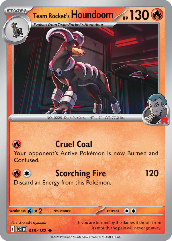 Destined Rivals 038 Team Rocket's Houndoom - Reverse Holo