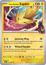 Destined Rivals 070 Team Rocket's Zapdos