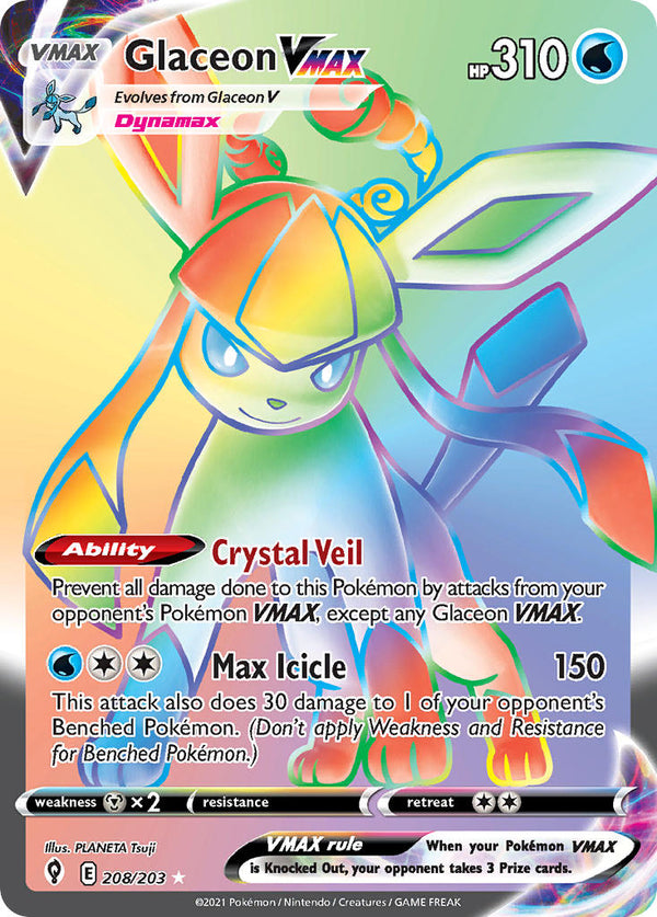 Evolving Skies 208 Glaceon VMAX