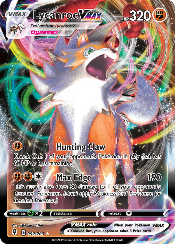 Evolving Skies 092 Lycanroc VMAX