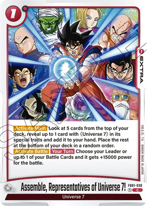 Awakened pulse FB01-030 Assemble, Representatives of Universe 7!