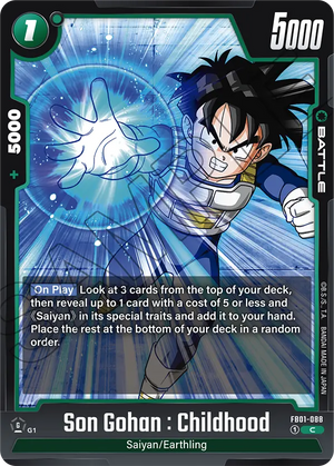 Awakened pulse FB01-088 Son Gohan : Childhood
