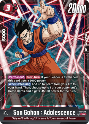 Blazing aura FB02-018 Son Gohan : Adolescence
