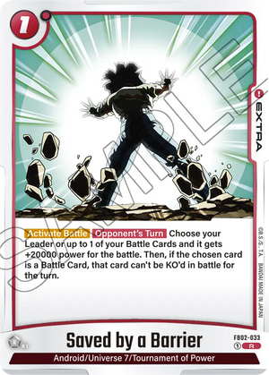 Blazing aura FB02-033 Saved by a Barrier