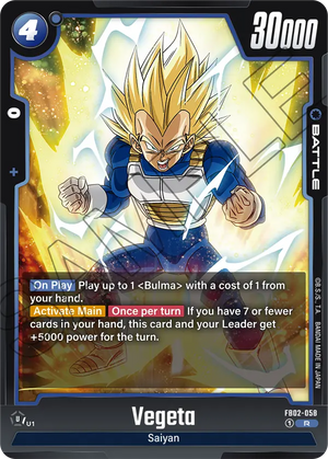 Blazing aura FB02-058 Vegeta