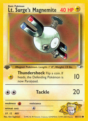 Gym Heroes 080 Lt. Surge's Magnemite