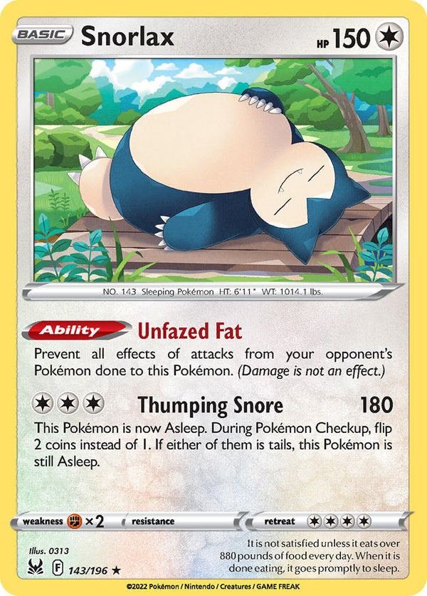 Lost Origin 143 Snorlax