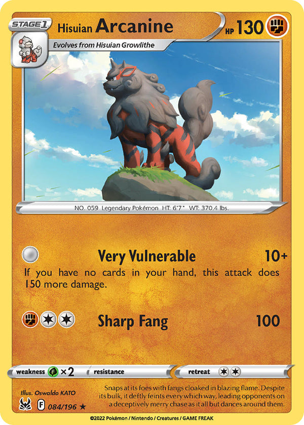 Lost Origin 084 Hisuian Arcanine