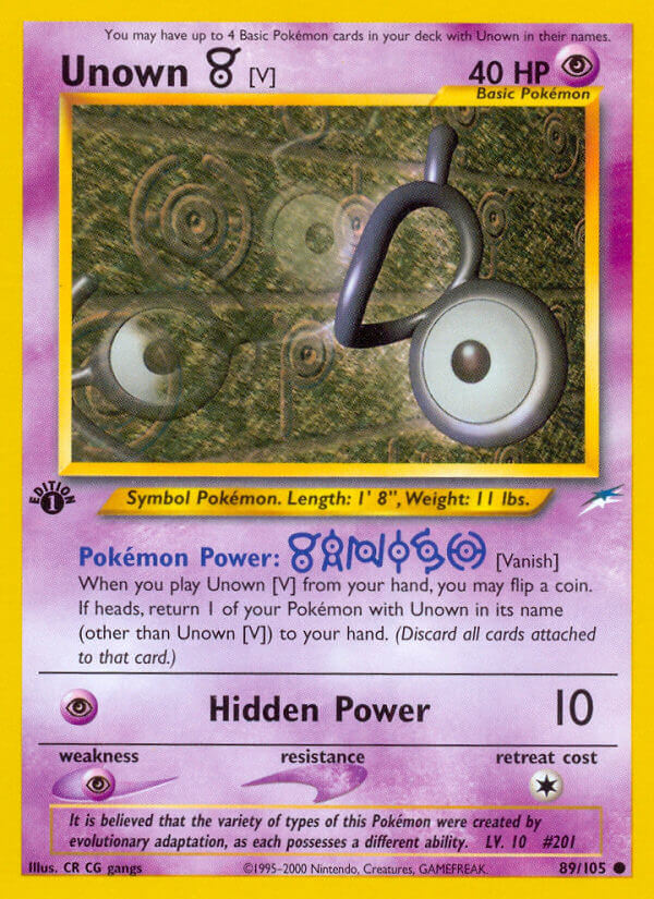 Neo Destiny 089 Unown [V]