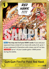 A Fist of Divine Speed OP11-114 Gum-Gum Fire-Fist Pistol Red Hawk