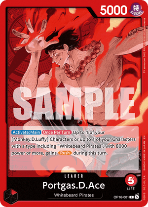 The Time of Battle OP16-001 Portgas.D.Ace (001)
