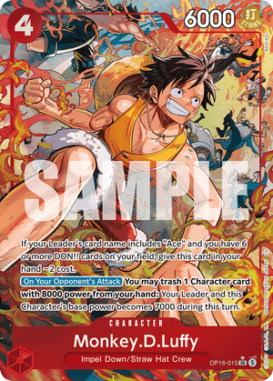 The Time of Battle OP16-015 Monkey.D.Luffy (Alternate Art)