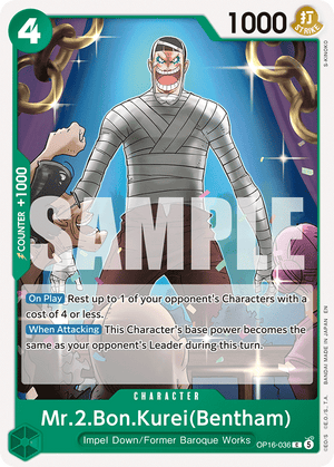 The Time of Battle OP16-036 Mr.2.Bon.Kurei(Bentham) (036)