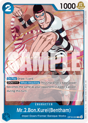 The Time of Battle OP16-055 Mr.2.Bon.Kurei(Bentham) (055)