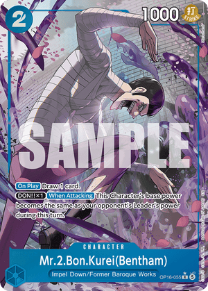 The Time of Battle OP16-055 Mr.2.Bon.Kurei(Bentham) (055) (Alternate Art)