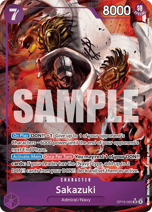 The Time of Battle OP16-065 Sakazuki (Alternate Art)